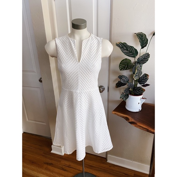 Tory Burch Dresses & Skirts - Tory Burch Ivory Eyelet Flare Dress XS NWT